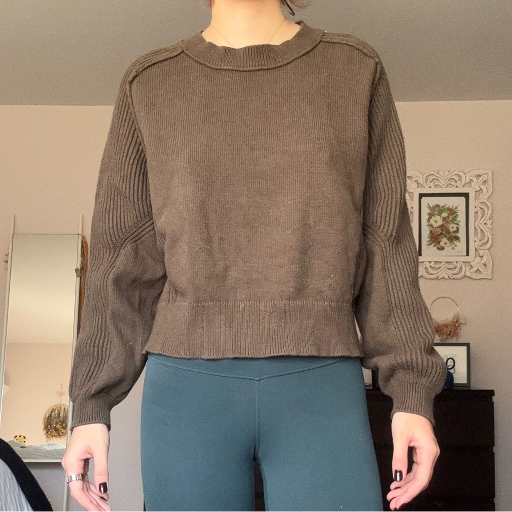 Pilcro Olive Knit Sweater